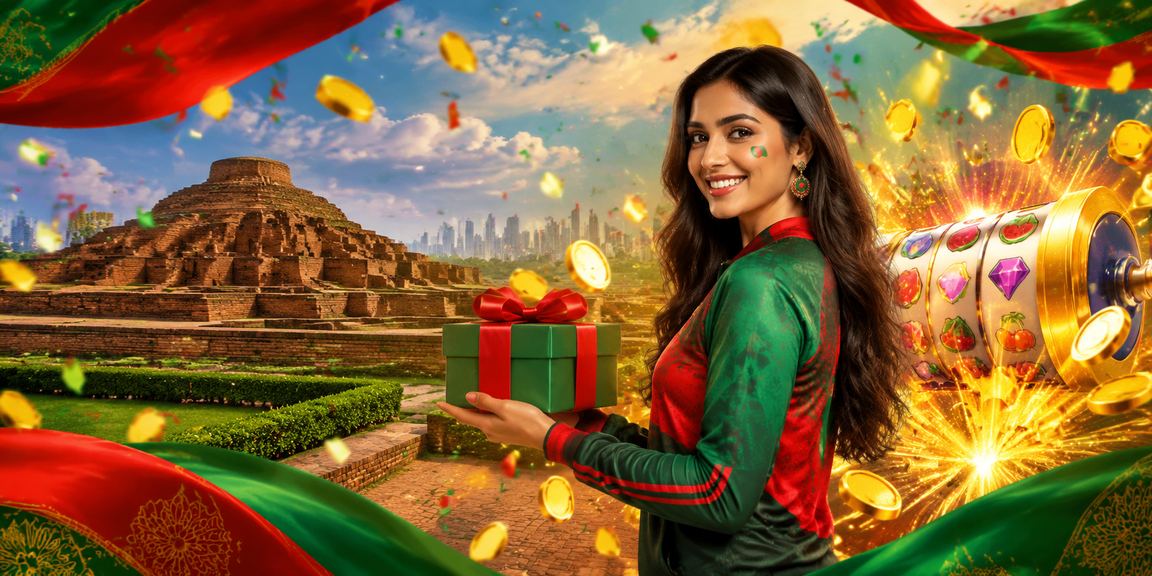 A young player exploring new games on mobile in an environment decorated in the red and green of the Bangladeshi flag
