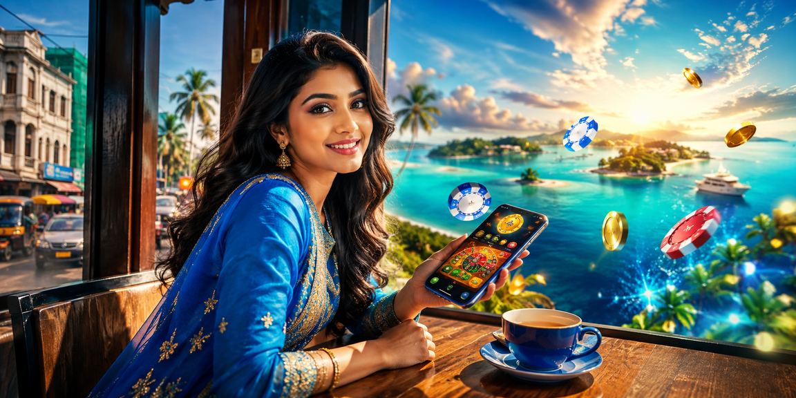 A Bangladeshi user playing Live Casino games on mobile against the backdrop of a tea garden in Comilla